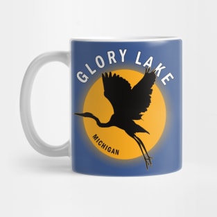 Glory Lake in Michigan Heron Sunrise Mug